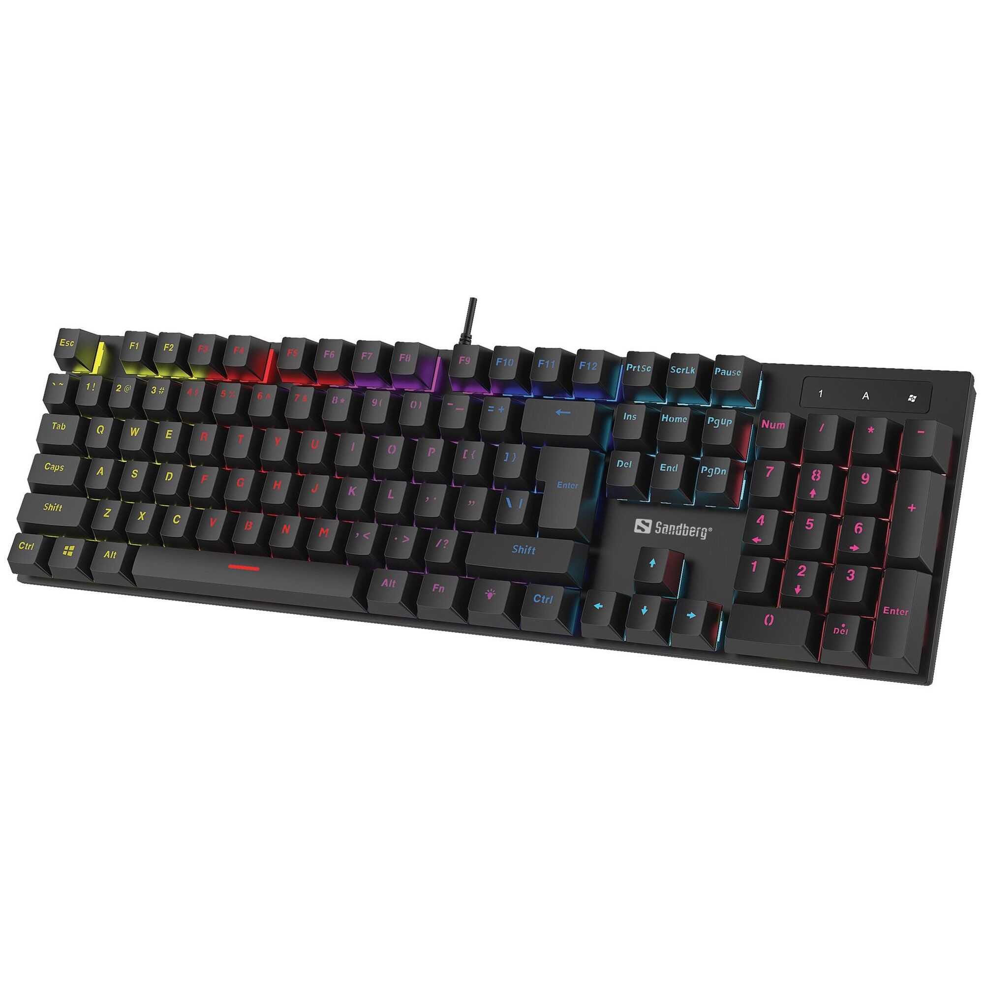 Sandberg 640-29 clavier Gaming USB QWERTY Nordique Noir