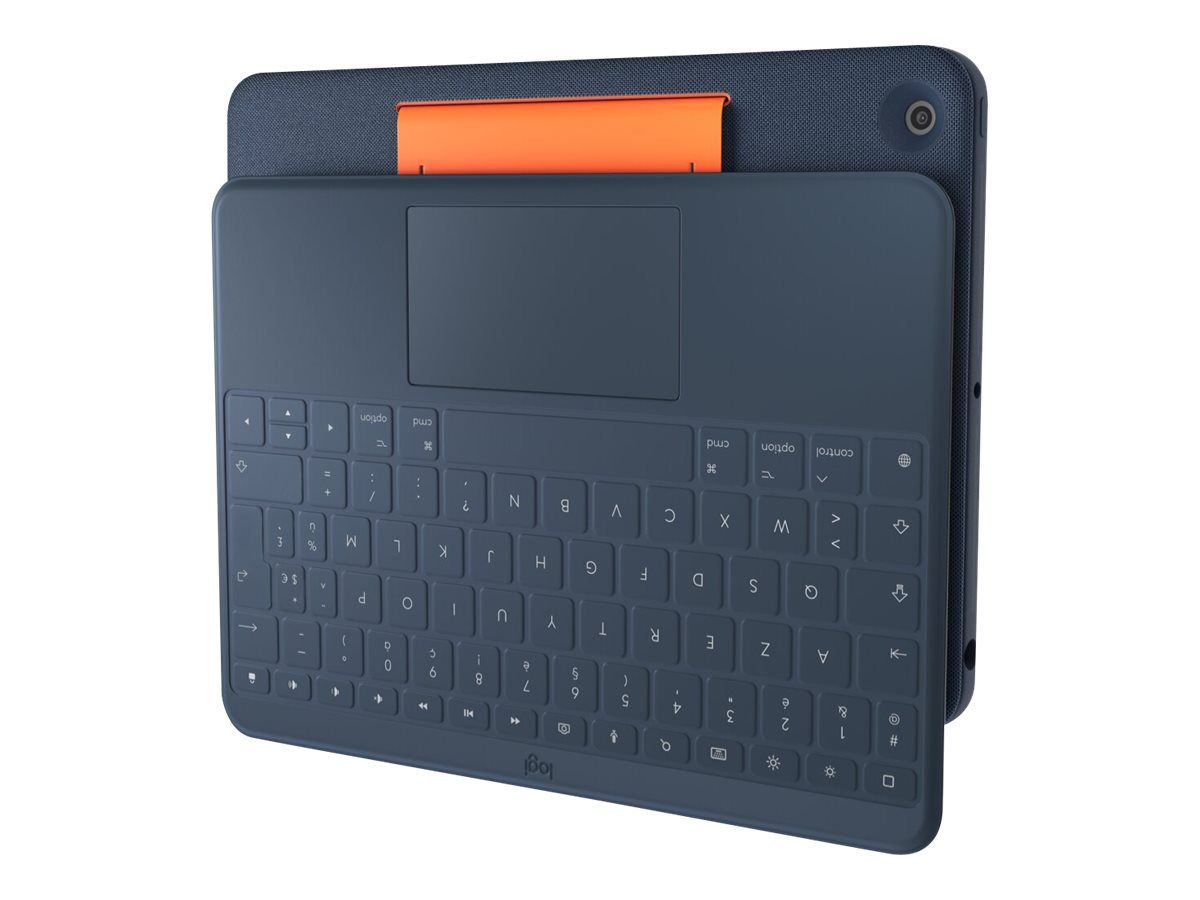 Logitech Rugged Combo 3 Touch for Education - Clavier et étui - avec trackpad - Apple Smart connector - QWERTY - R.-U. - universitaire - pour Apple 10.2-inch iPad (7ème génération, 8ème génération, 9ème génération)