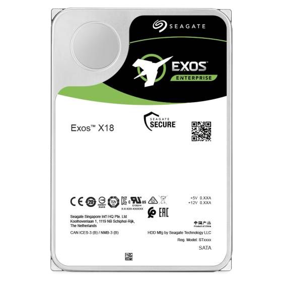 Seagate Exos X18 ST14000NM004J - Disque dur - 14 To - interne - SAS 12Gb/s - 7200 tours/min - mémoire tampon : 256 Mo
