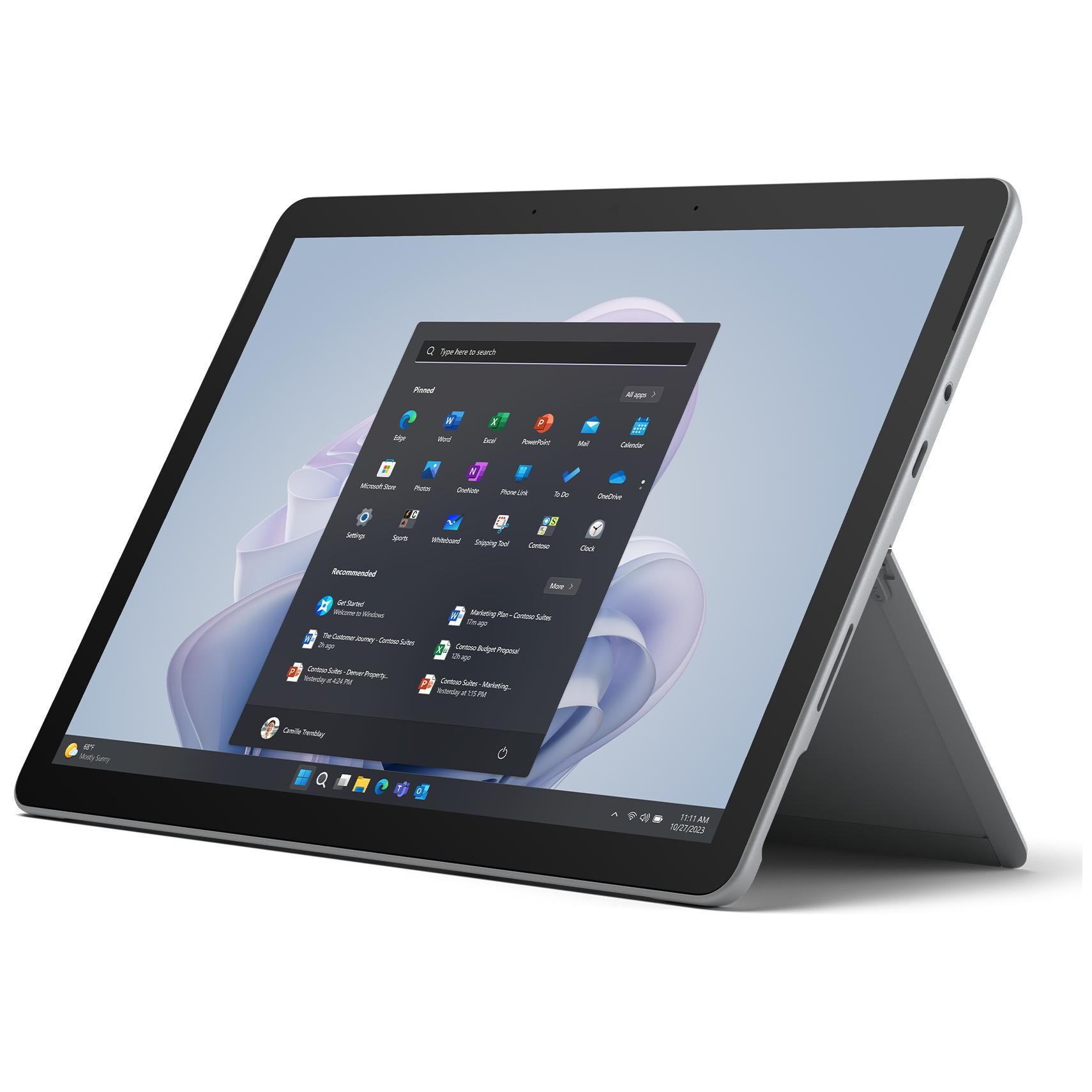 Microsoft Surface Go 4 Intel N 64 Go 10.5" 8 Go Wi-Fi 6 (802.11ax) Windows 11 Pro Platine