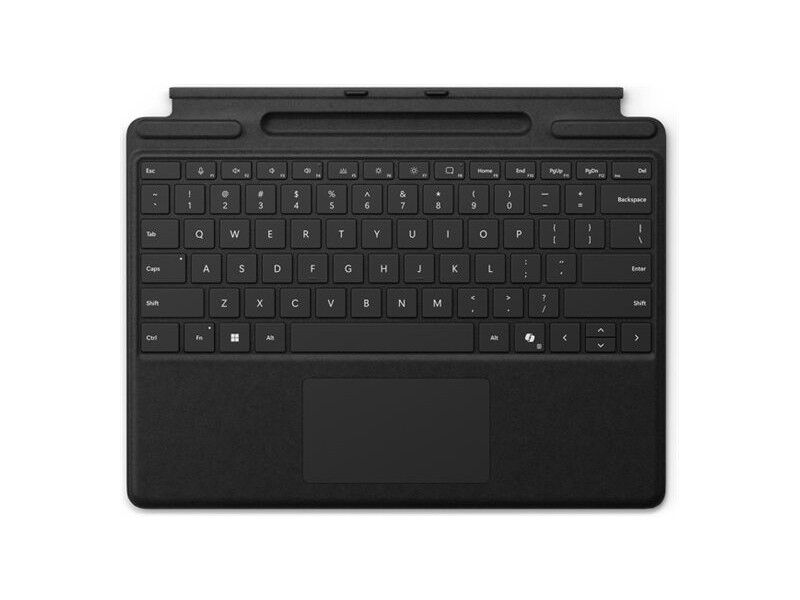 Microsoft Clavier Signature pour Surface Pro - Clavier - avec trackpad, accéléromètre, plateau de rangement et de chargement du Surface Slim Pen 2 - QWERTY - Anglais international - noir