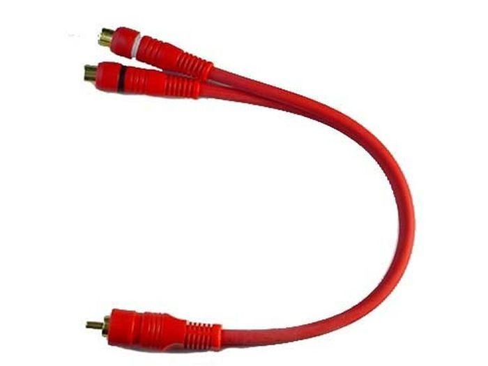 Adaptateur Y RCA - 1 RCA Male / 2 RCA Femelles - 25cm