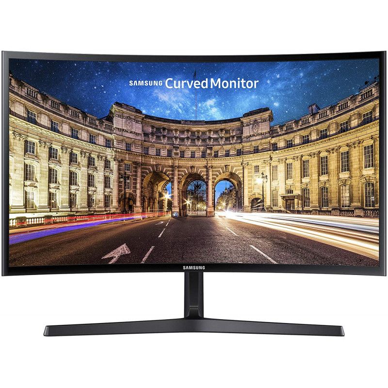Samsung C27F396FHR - Écran LED - incurvé - 27" - 1920 x 1080 Full HD (1080p) @ 60 Hz - VA - 250 cd/m² - 3000:1 - 4 ms - HDMI, VGA - noir brillant