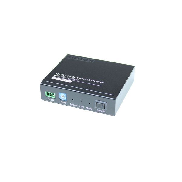 Splitter HDMI2.0 & HDCP2.2, 1 entrée-2 sorties, EDID, RS232, 4K60Hz