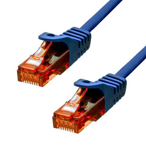 ProXtend - Cordon de raccordement - RJ-45 (M) pour RJ-45 (M) - 75 cm - 6 mm - UTP - CAT 6 - sans halogène, sans crochet, bloqué - bleu