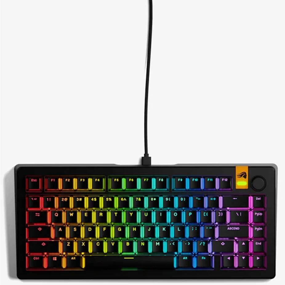 Glorious Gaming GMMK 3 HE 75% Prebuilt clavier USB QWERTY Anglais américain Noir