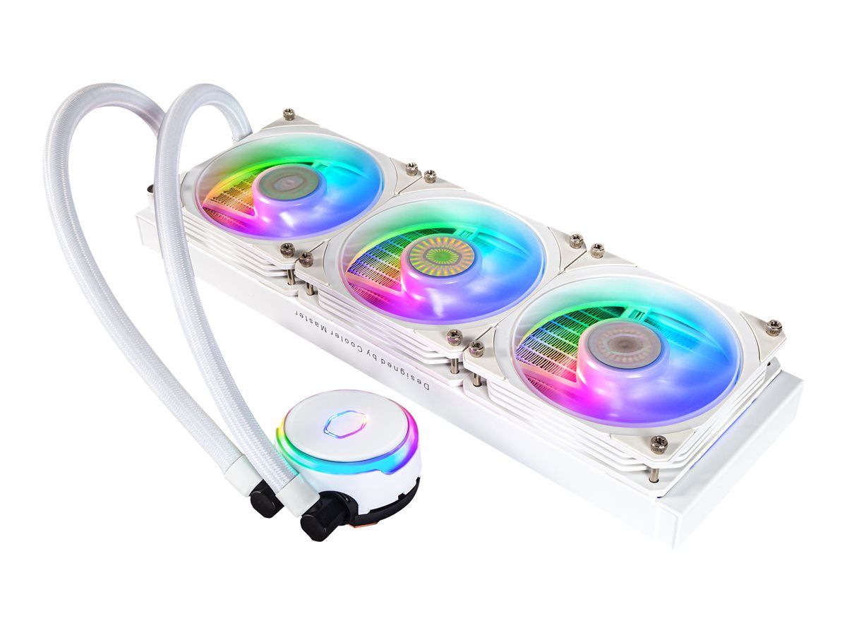Cooler Master MasterLiquid PL360 FLUX - White Edition - système de refroidissement liquide de processeur - Taille de radiateur : 360 mm - (pour : LGA1156, AM2, AM2+, AM3, LGA1155, AM3+, LGA2011...