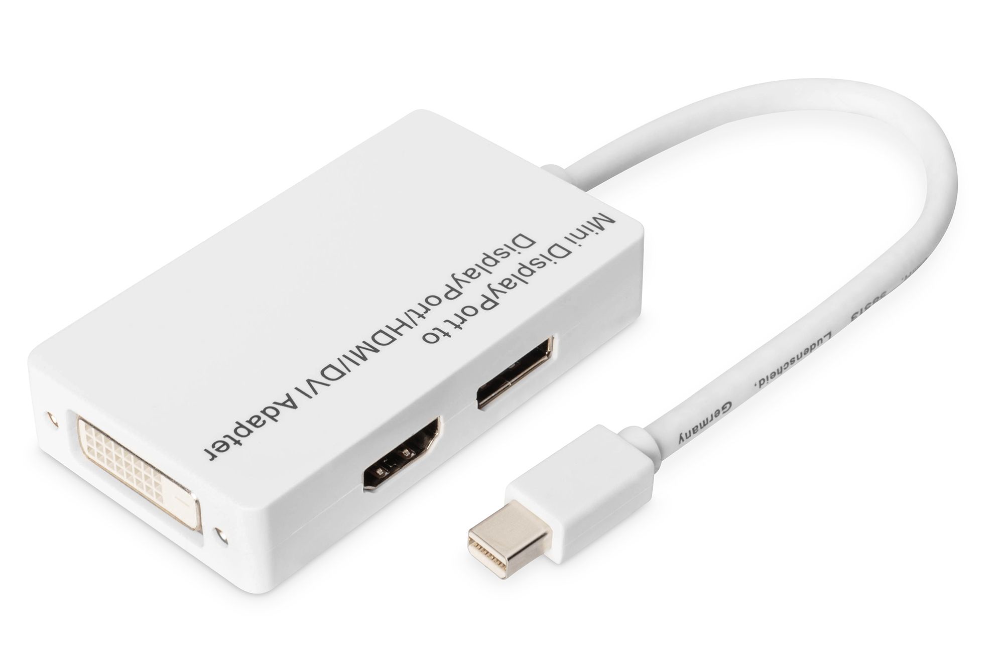 Digitus Adaptateur / convertisseur Mini DisplayPort, MiniDP vers DisplayPort, HDMI + DVI