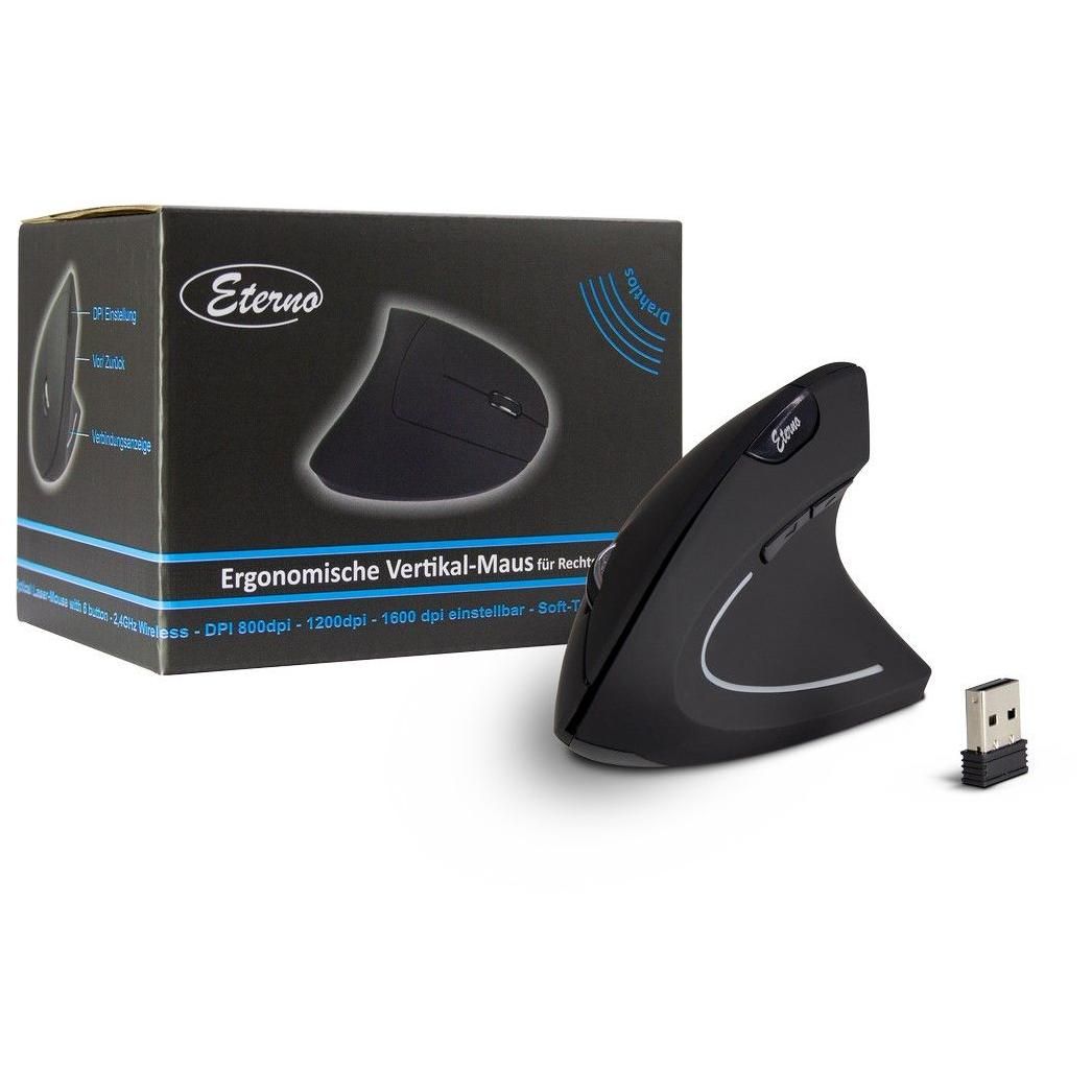 Inter-Tech KM-206R souris Bureau Ambidextre RF sans fil Optique 1600 DPI