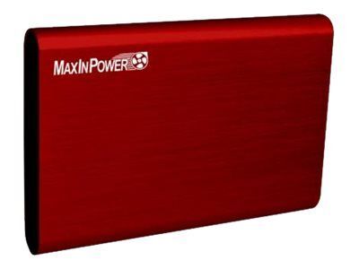 MaxInPower BEM25MUA1CR - Boitier externe - 2.5" - SATA 6Gb/s - 600 Mo/s - USB 3.0 - rouge foncé