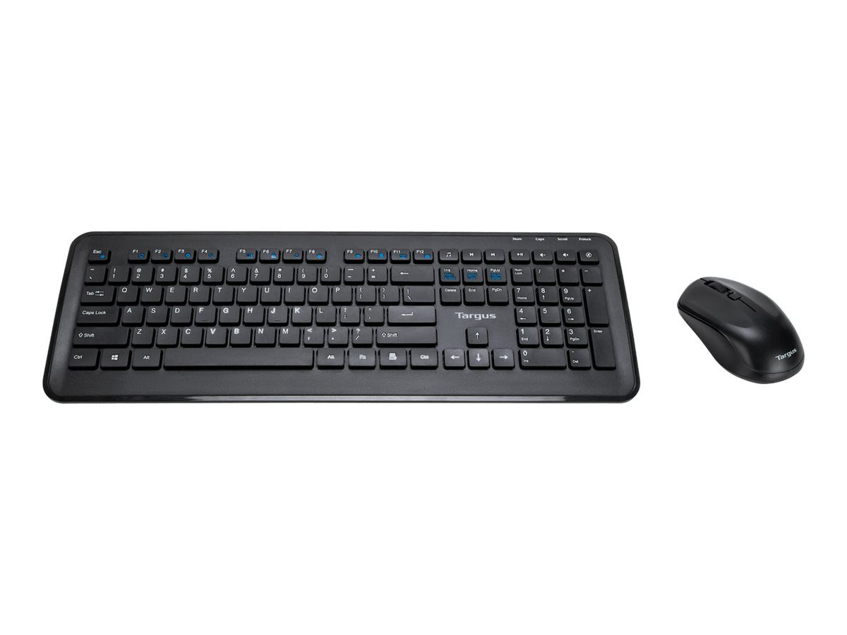 Targus KM610 - Ensemble clavier et souris - combo - full size - sans fil - 2.4 GHz - QWERTY - Espagnol - noir