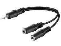 MicroConnect - Répartiteur audio - jack mini mâle pour jack mini femelle - 20 cm