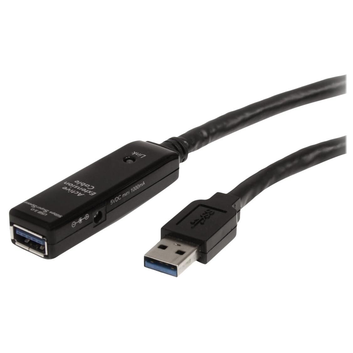 StarTech.com Cable d'extension USB 3.0 actif 3 m - M/F - Rallonge de câble USB - USB type A (M) pour USB type A (F) - USB 3.0 - 3 m - actif - noir - pour P/N: PEXUSB3S42V, PEXUSB3S44V, ST7300USB3B, SVA5H2NEUA, USB3SAA3MBK