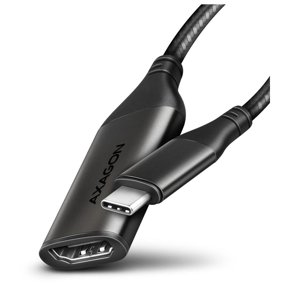 Axagon RVC-HI2M câble vidéo et adaptateur 0,25 m USB Type-C HDMI Noir