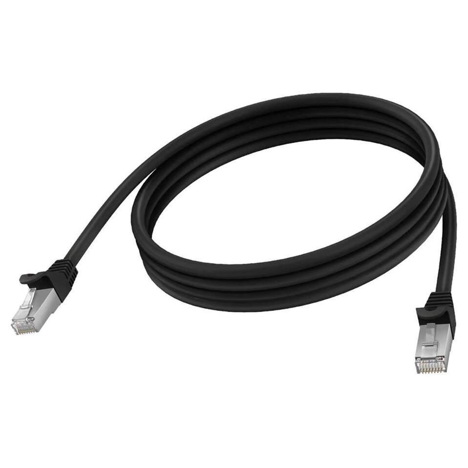 Vision - Câble réseau - RJ-45 (M) pour RJ-45 (M) - 2 m - 6.2 mm - STP - CAT 6a - moulé, sans crochet - noir