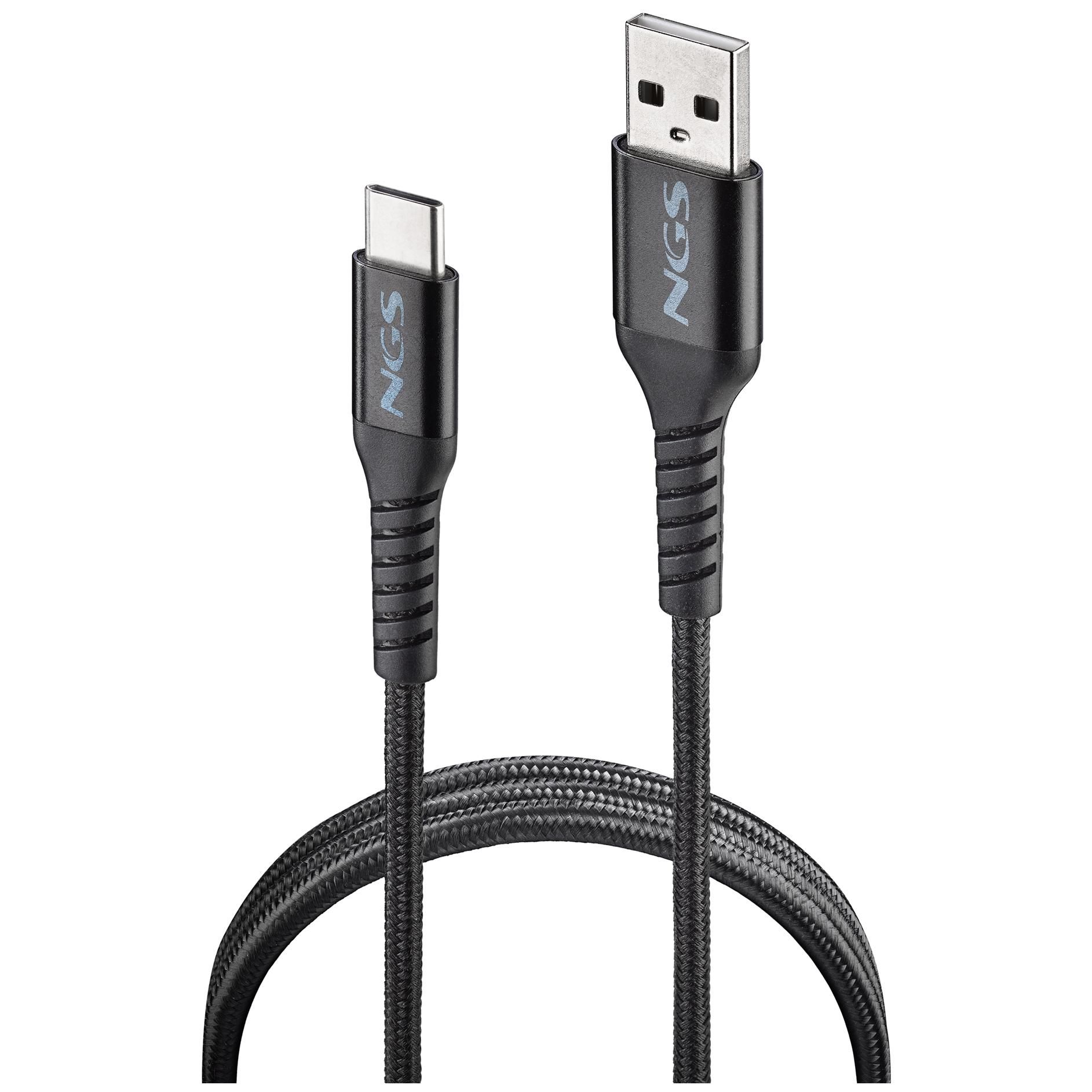 NGS KNOT-AC câble USB USB 2.0 2 m USB A USB C Noir