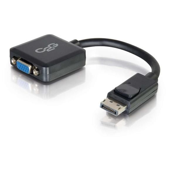 C2G 20 cm Convertisseur adaptateur DisplayPort mâle vers VGA femelle actif - Noir