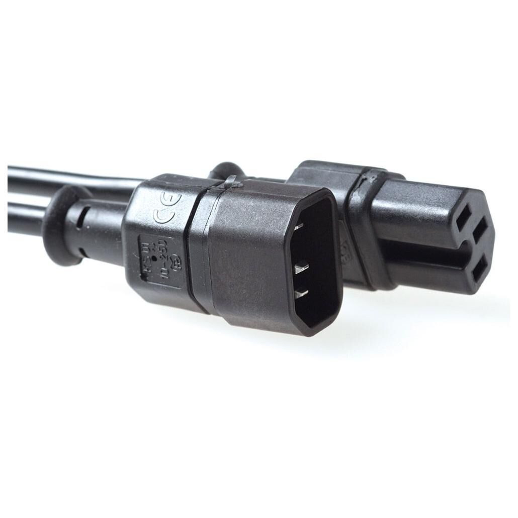 ACT AK5003 câble électrique Noir 2 m Coupleur C14 Coupleur C15