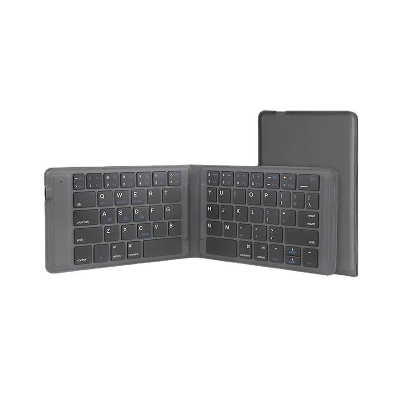 Clavier Bluetooth Tri-Fold en Cuir - Portable et Élégant