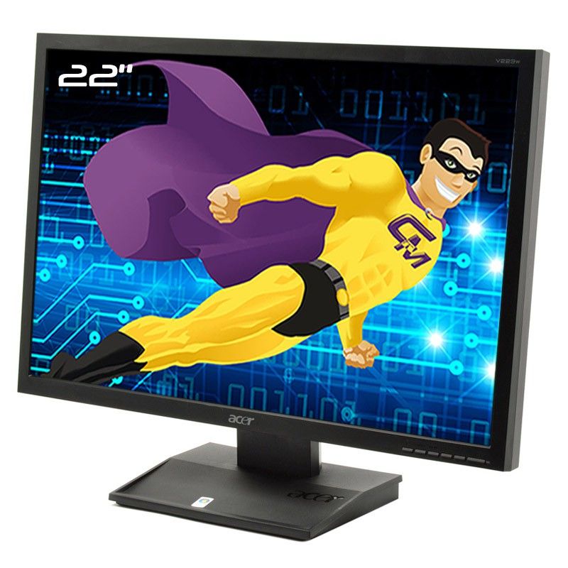 Ecran Plat PC 22" ACER V223WL LCD TFT VGA 16:10 Wide 1680x1050