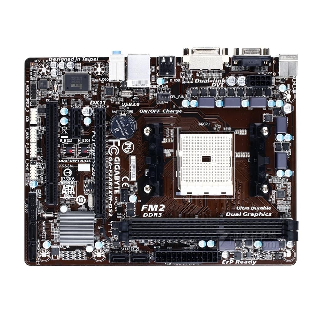 Carte mère GIGABYTE GA-F2A85XM-DS2 AMD A85X Socket FM2 DDR3 64GB Micro ATX