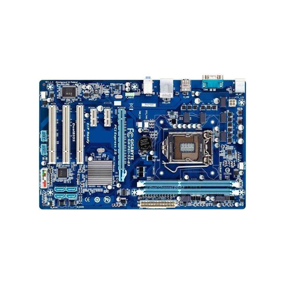 Carte mère GIGABYTE GA-P61-S3-B3(rev.1.1) Intel H61 LGA 1155 DDR3 16GB ATX