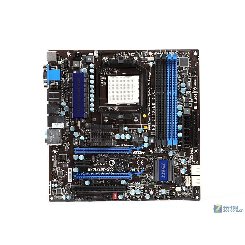 Carte mère MSI 890GXM-G65 AMD 890GX Socket AM3 DDR3 16GB Micro ATX