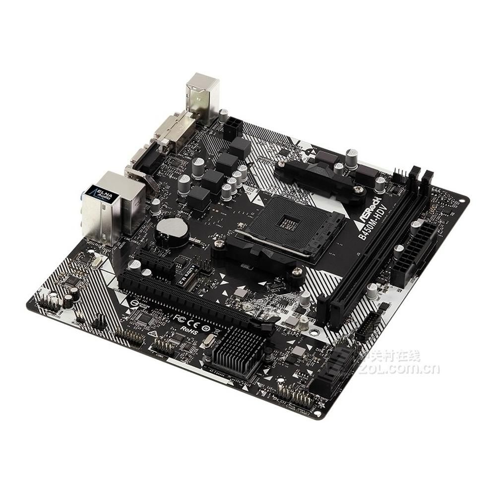 Carte mère ASROCK B450M-HDV R4.0 AMD B450 Socket AM4 DDR4 64GB Micro ATX