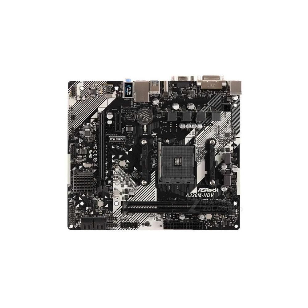 Carte mère ASROCK A320M-HDV R4.0 AMD A320 Socket AM4 DDR4 32GB Micro ATX