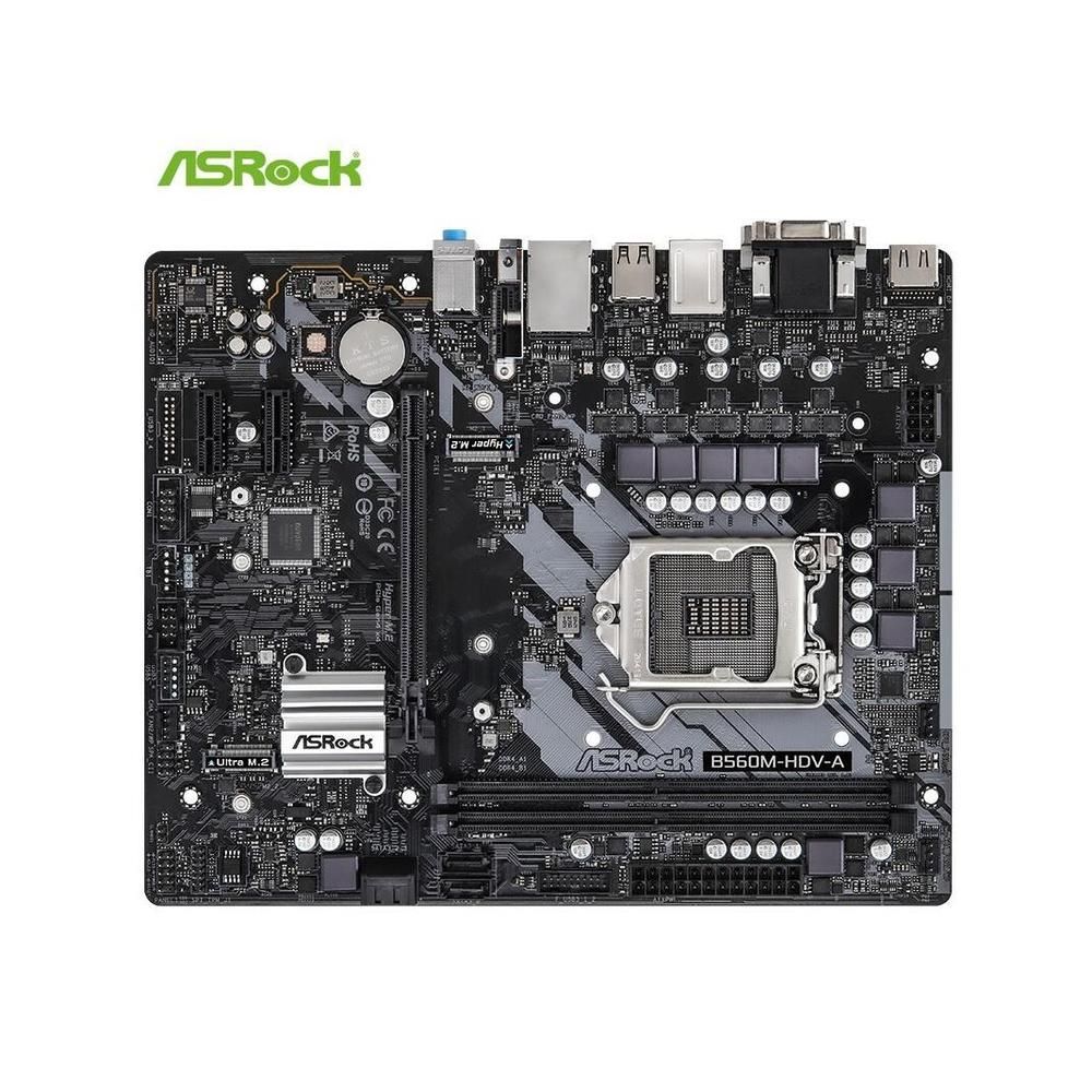 Carte mère ASROCK B560M-HDV-A Intel B560 LGA 1200 DDR4 64GB Micro ATX