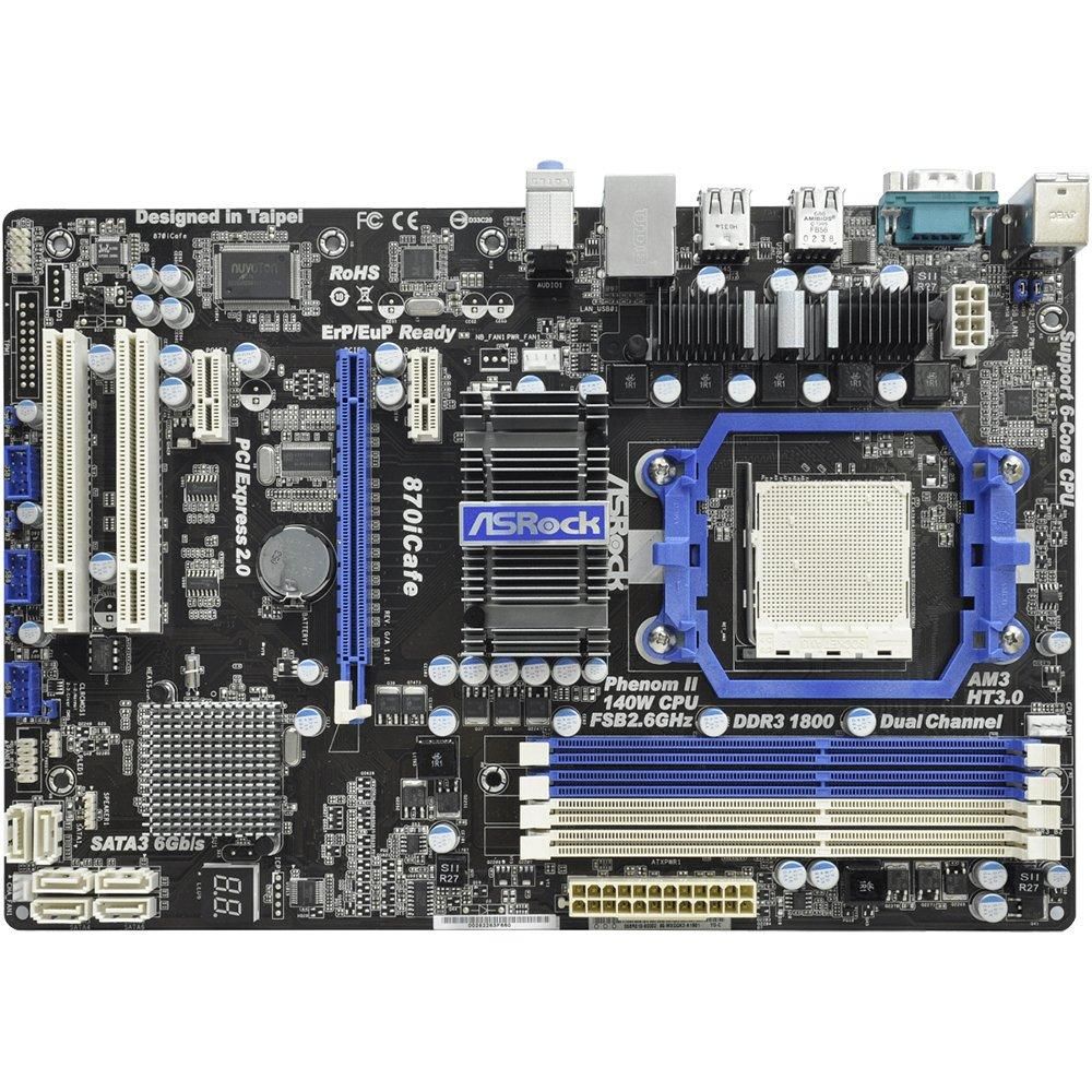Carte mère ASROCK 870iCafe AMD 870 Socket AM3 DDR3 16GB ATX