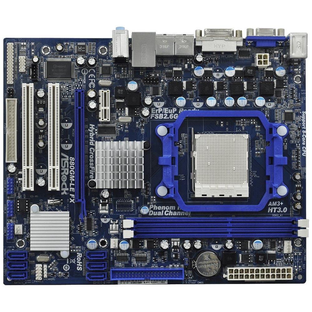 Carte mère ASROCK 880GM-LE FX AMD 880G Socket AM3+/AM3 DDR3 8GB Micro ATX