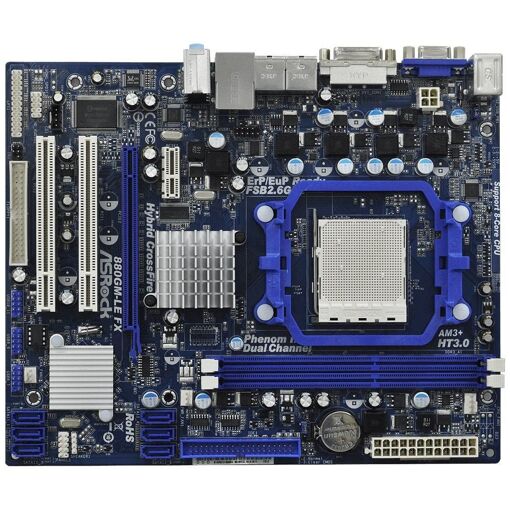 Placa base ASRock 880GM-LE FX, AMD 880G, Sockets AM3+/AM3, 8GB DDR3, Micro ATX