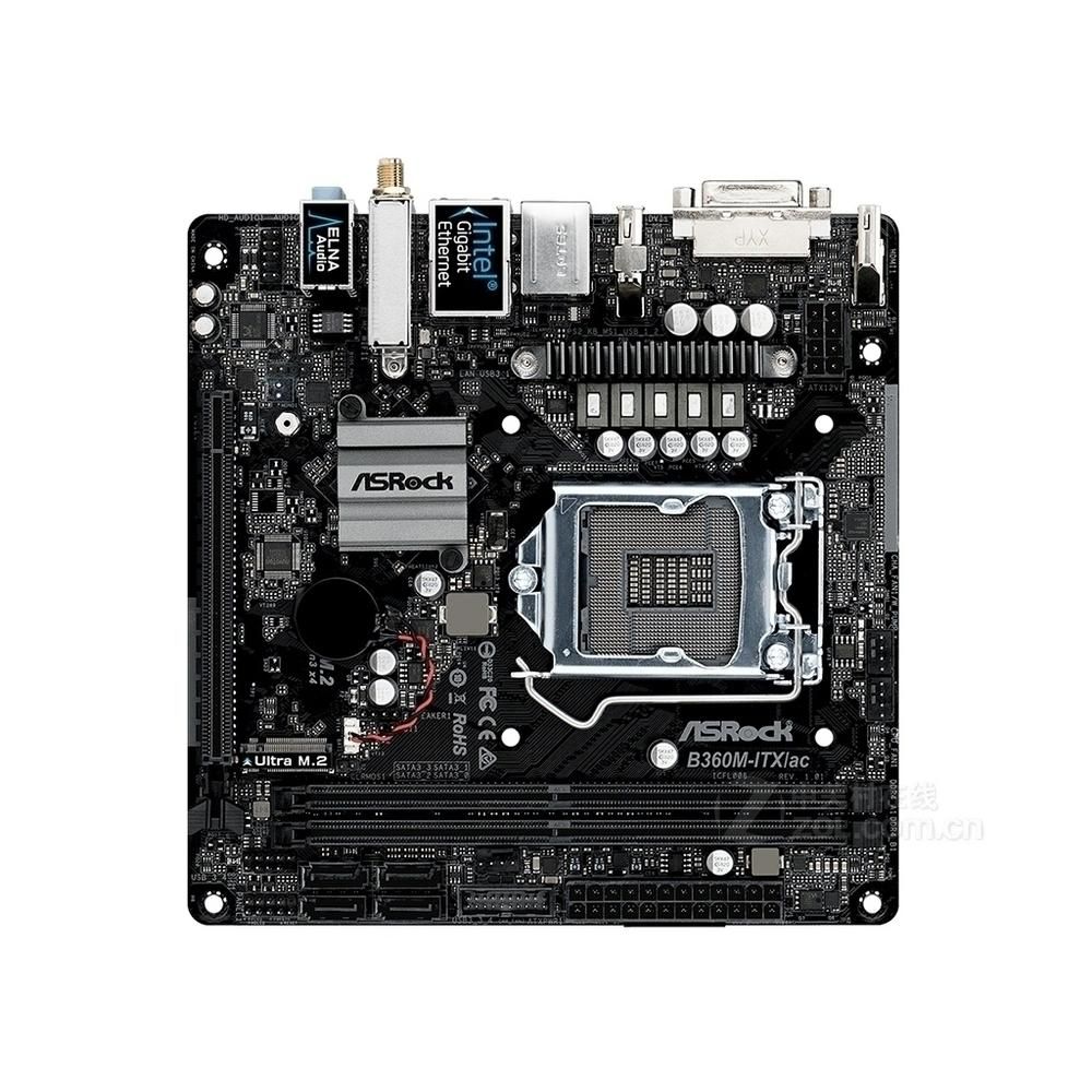 Carte mère ASROCK B360M-ITX Intel B360 LGA 1151 DDR4 32GB Mini-ITX