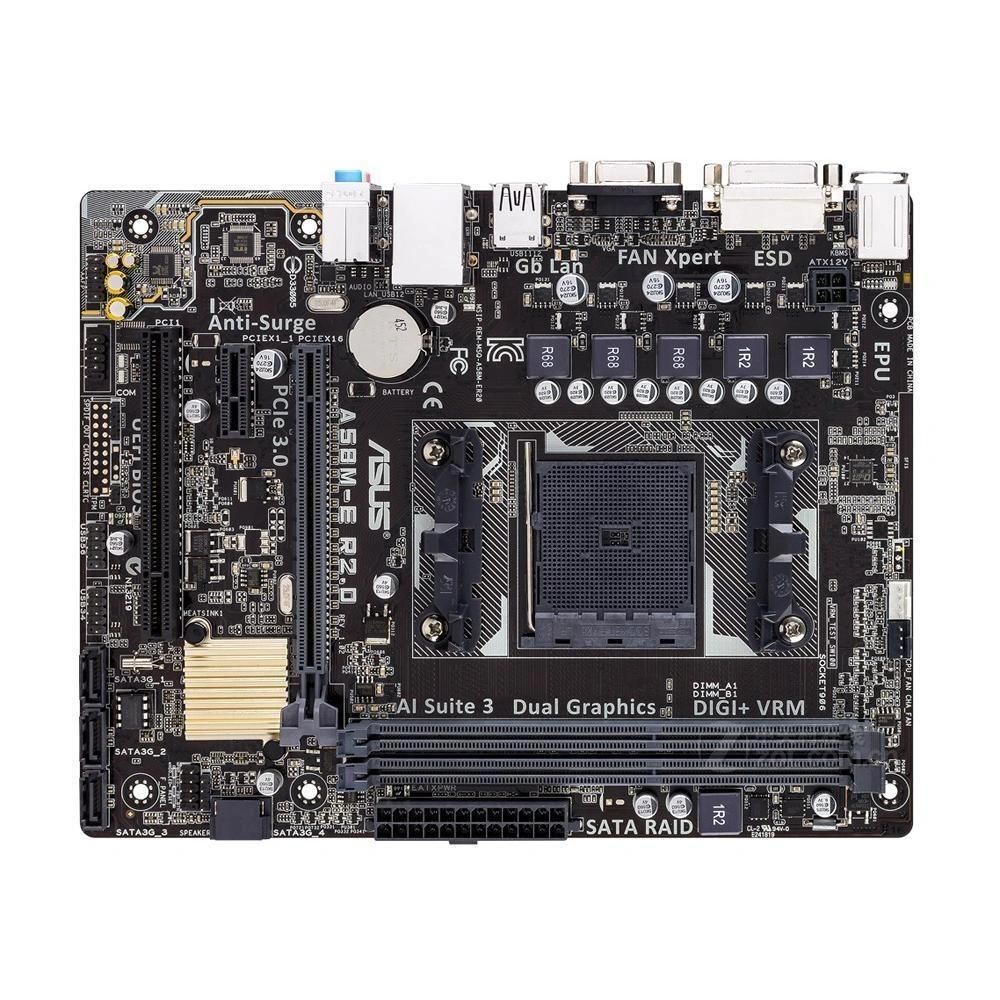 Carte mère ASUS A58M-E R2.0 AMD A58 Socket FM2/FM2+ DDR3 32GB Micro ATX