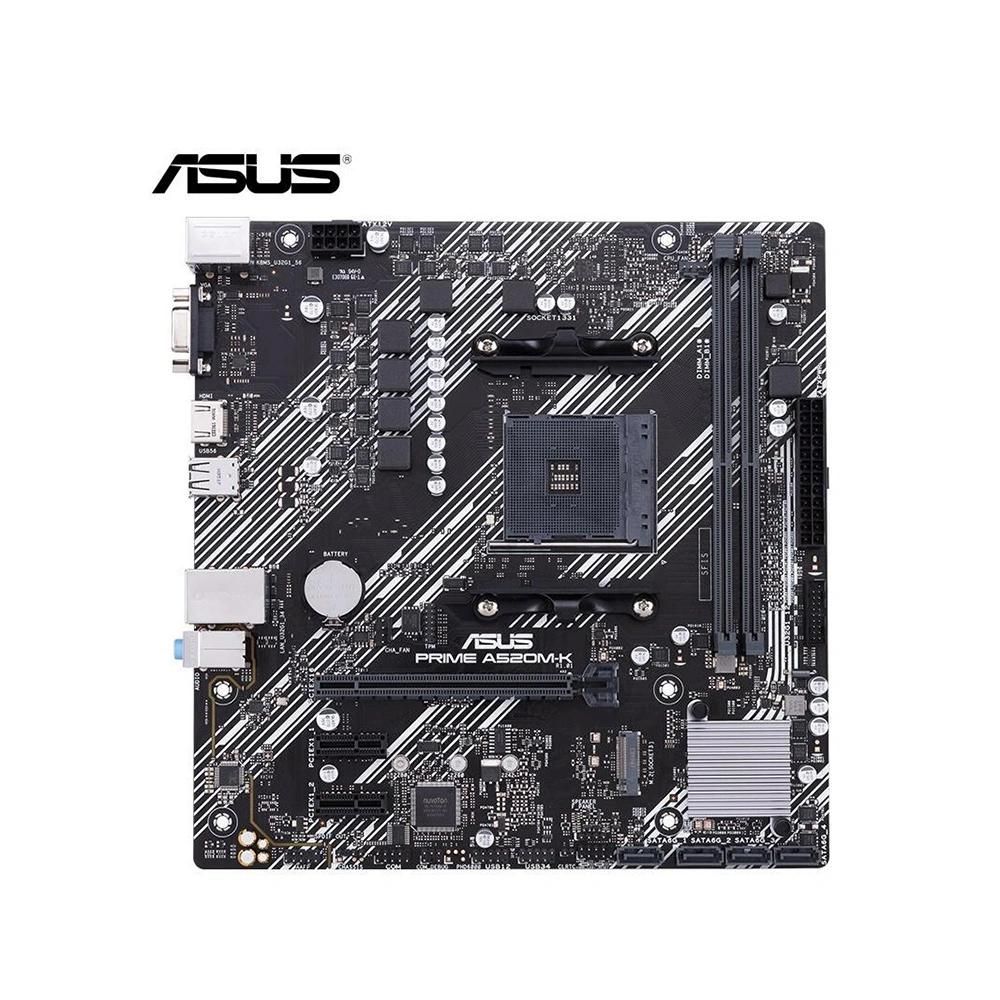 Carte mère ASUS PRIME A520M-K AMD A520 Socket AM4 DDR4 64GB Micro ATX