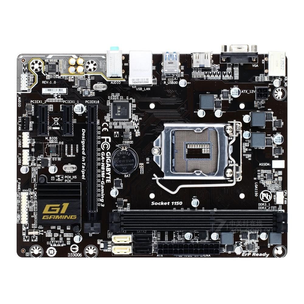Carte mère GIGABYTE GA-H81M-Gaming 3(rev.1.0) Intel H81 LGA 1150 DDR3 16GB Micro ATX