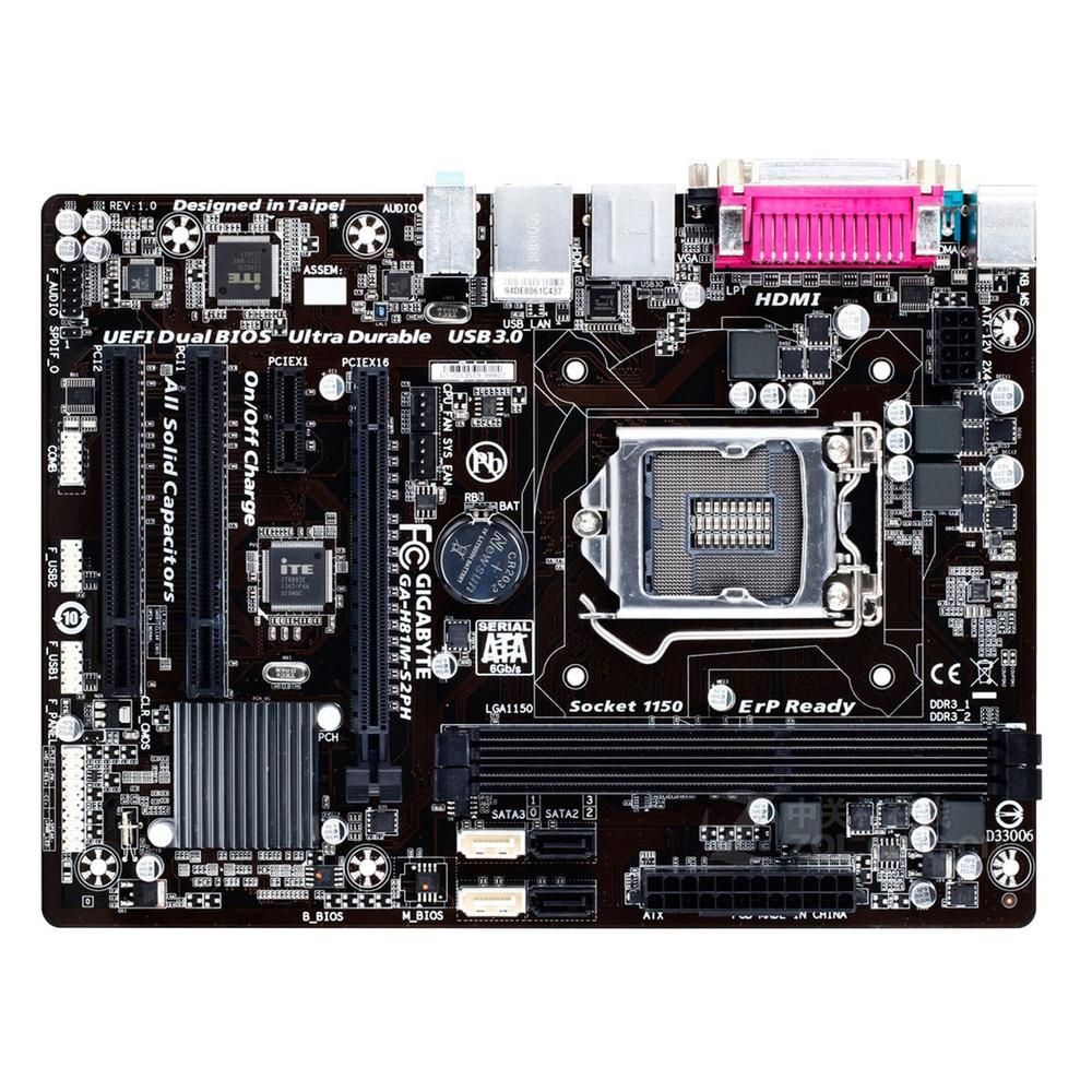 Carte mère GIGABYTE H81M-S2PH(rev.1.0) Intel H81 LGA 1150 DDR3 16GB Micro ATX
