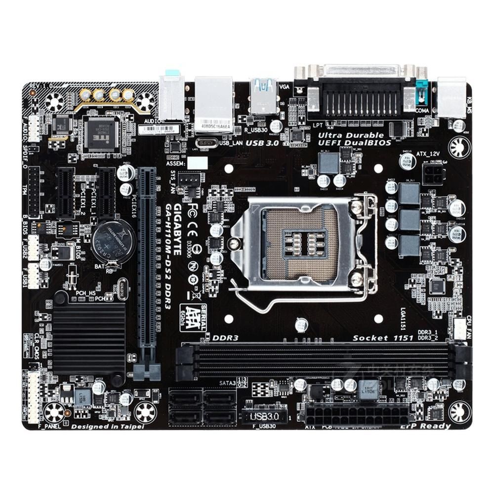 Carte mère GIGABYTE H110M-DS2 Intel H110 LGA 1151 DDR3 32GB Micro ATX