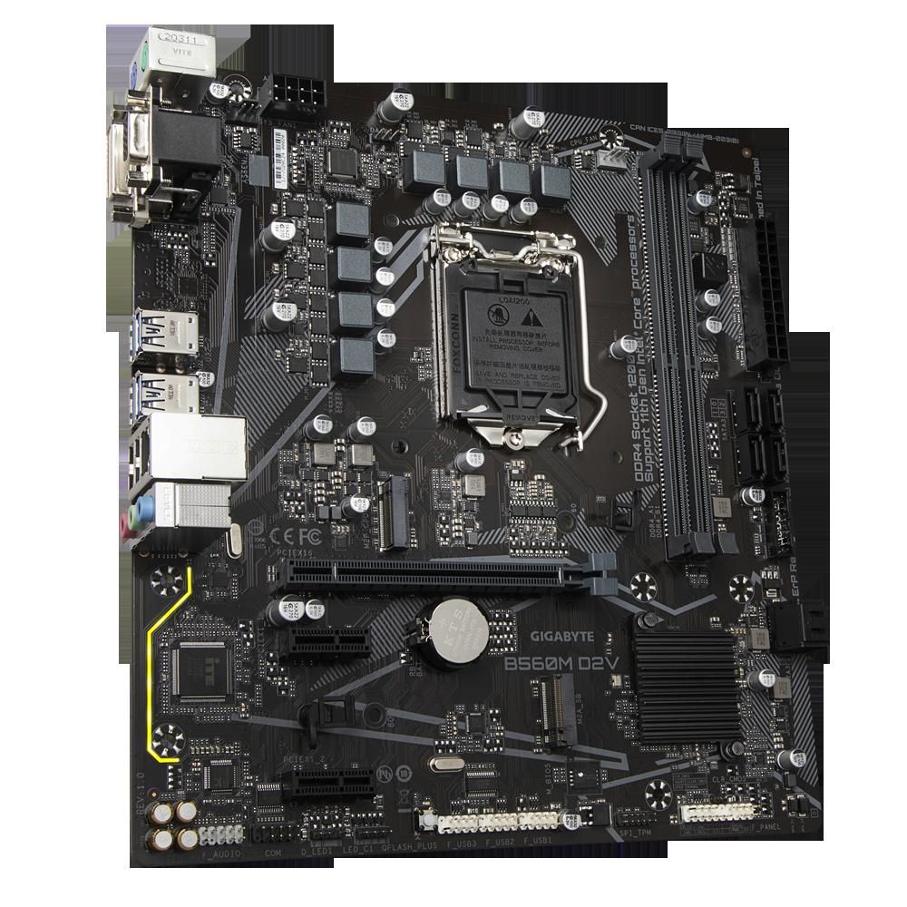 Carte mère GIGABYTE B560M D2V Intel B560 LGA 1200 DDR4 64GB Micro ATX