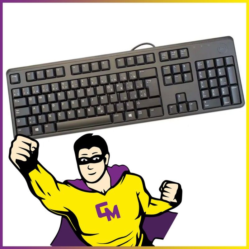 Clavier AZERTY USB Dell SK-8120 P/N 0C646N 0DJ497 Noir 106 Touches Keyboard