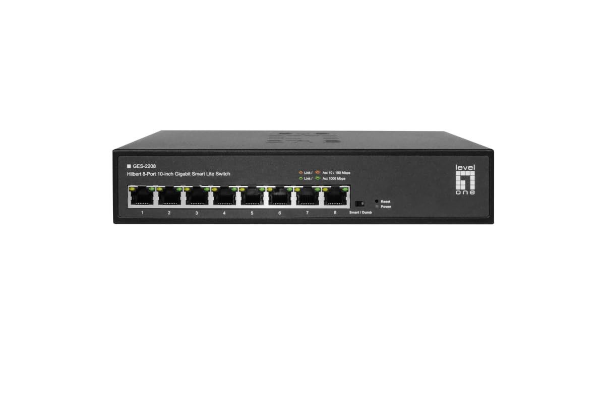 LevelOne Switch Smart Lite GES-2208 Hilbert 8 Porte Gigabit per Rete Ethernet