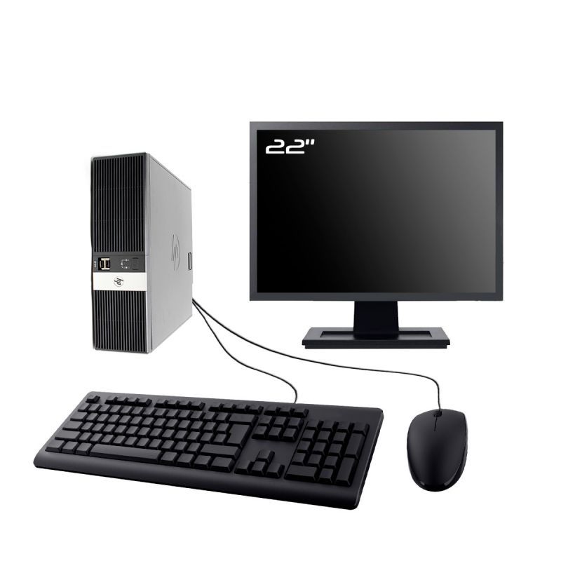 PC HP RP5 5810 SFF Ecran 22" Intel I5-4570 RAM 8Go SSD 480Go W11 Wifi