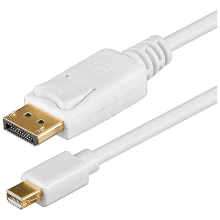 Cable Mini DisplayPort vers 1x DisplayPort MM, 1.80/2.00m Blanc _ ADMM-NDP.DPP-0020WH