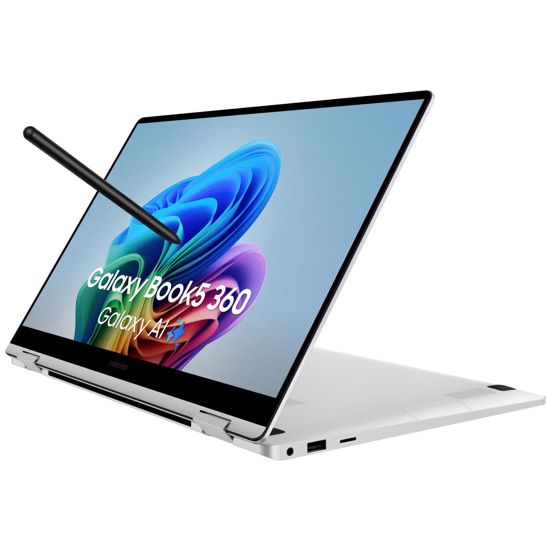 PC Portable Samsung Galaxy Book5 360 écran tactile 15,6'' FHD Copilot+ Intel Core Ultra 7 16 Go RAM 512 Go SSD Argent