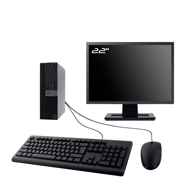 PC Dell 3040 SFF Ecran 22" Intel I3-6100 RAM 16Go SSD 1To HDMI Wifi W11