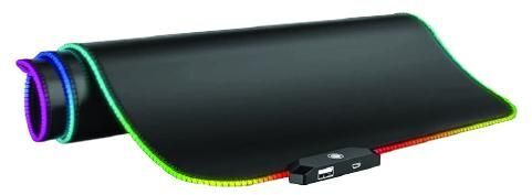 LUSORIS Tapis de Souris TSXXL81 XXL avec Éclairage RGB – Surface Ultra-Lisse, Base Antidérapante, Confort Ergonomique, Taille 900x400 mm, Épaisseur 3 mm, Idéal pour Gamers et Professionnels