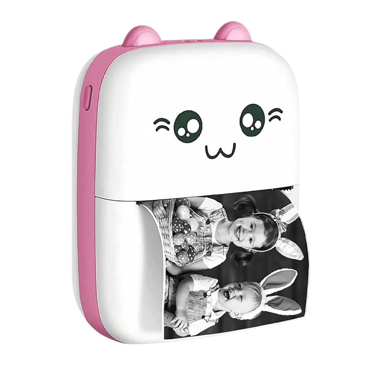 Imprimante Thermique Connectée Bluetooth 200dpi Modèle Cat Portable Blanc / Rose