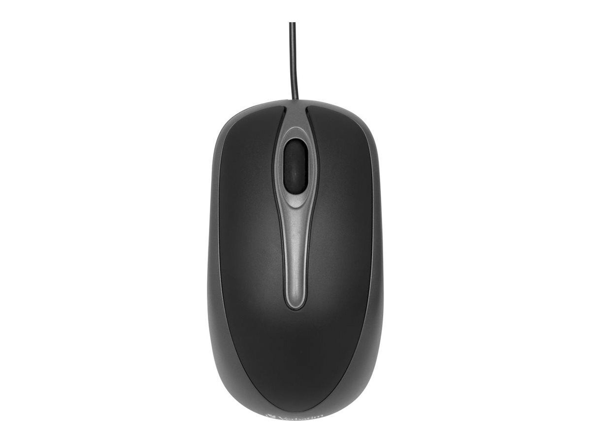 Verbatim Optical Desktop Mouse - Souris - droitiers et gauchers - optique - 3 boutons - filaire - USB - Pour la vente au détail