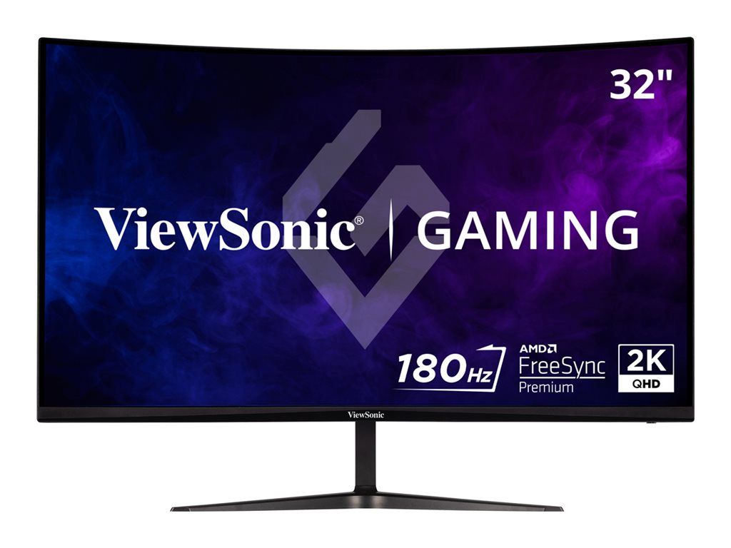 ViewSonic OMNI Gaming VX3218C-2K - Écran LED - jeux - incurvé - 32" (31.5" visualisable) - 2560 x 1440 QHD @ 180 Hz - VA - 250 cd/m² - 1 ms - 2xHDMI, DisplayPort - haut-parleurs